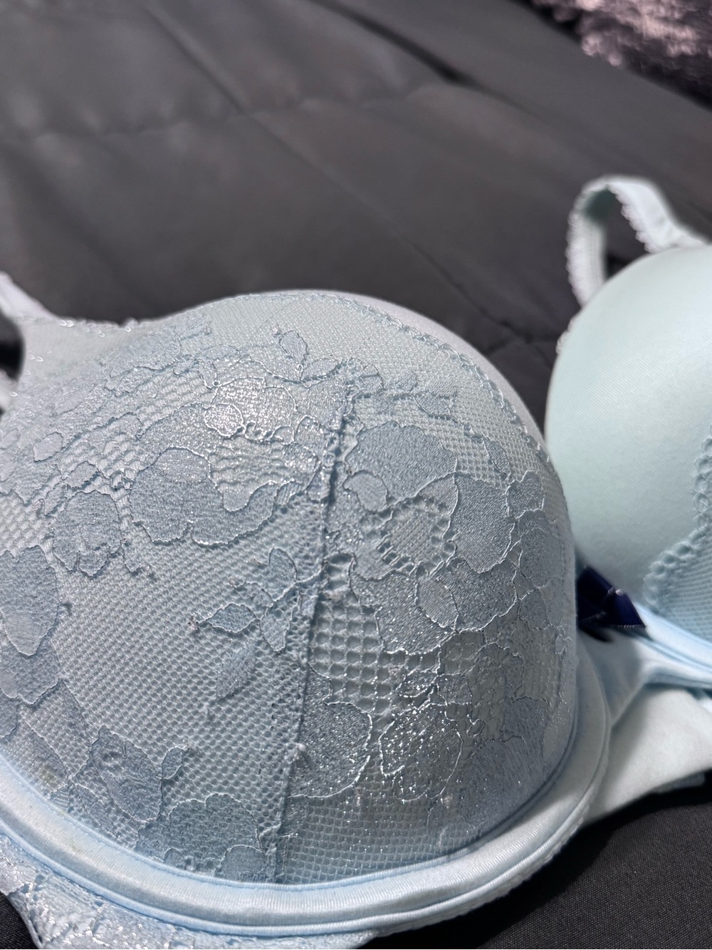 Victoria's Secret Pale Blue Lace Push-Up Bra